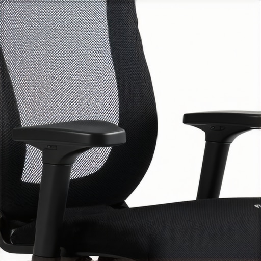 A high-tech ergonomic office chair with adjustable components