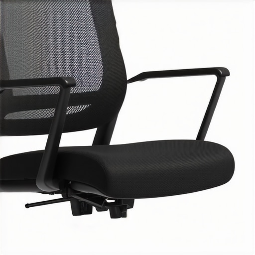 Future of Ergonomic Mesh Chairs Futuristic mesh office chair with integrated smart sensors for posture support