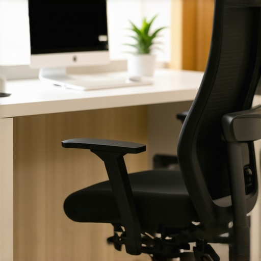 Modern ergonomic office chair with adjustable features in bright workspace