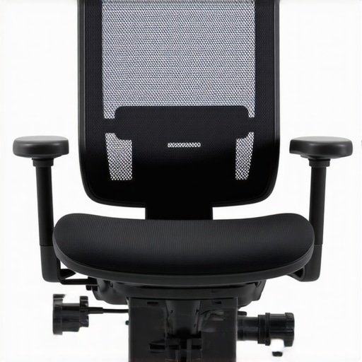 Modern ergonomic office chair showcasing adjustable lumbar support in a professional workspace