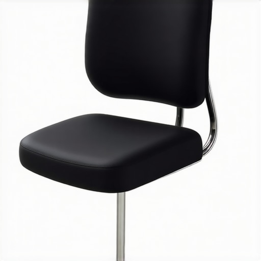 Close-up of a foam cushion on a mesh office chair seat edge to prevent skin irritation.